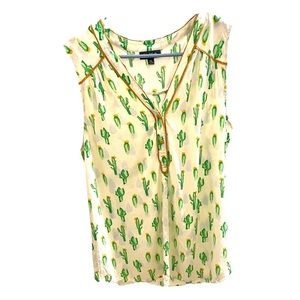 ModCloth Cafe au Soleil Top in Cactus print